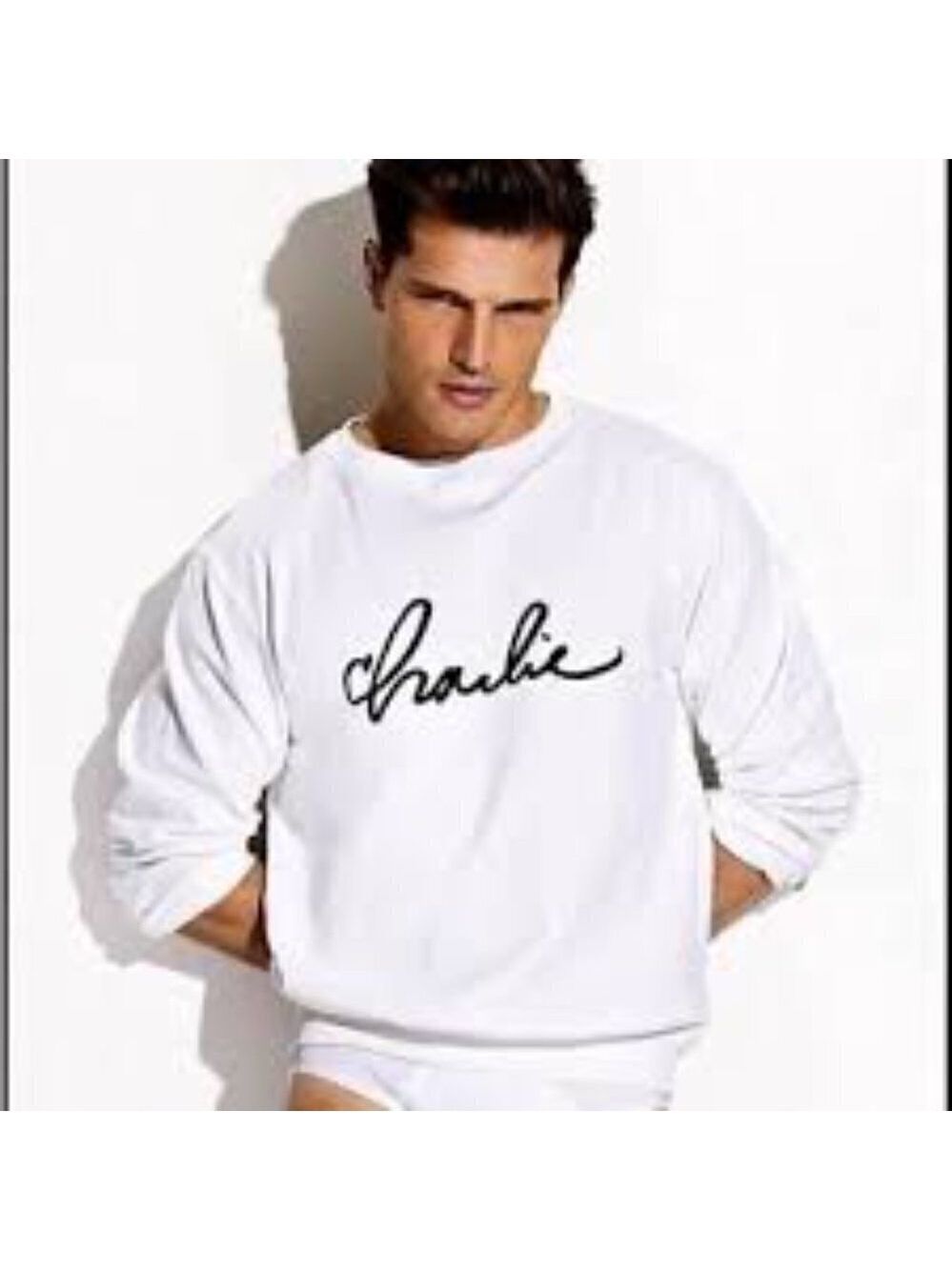 Charlie by Matthew Zink Logo Crewneck Sweatshirt Size Medium